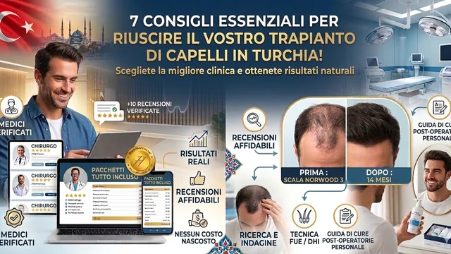 Come scegliere una clinica per trapianti di capelli in Turchia: 7 cose che devi controllare