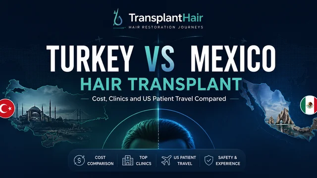 Trasplante de cabello en Turquía y México: comparación de costos, clínicas y viajes de pacientes en EE. UU.